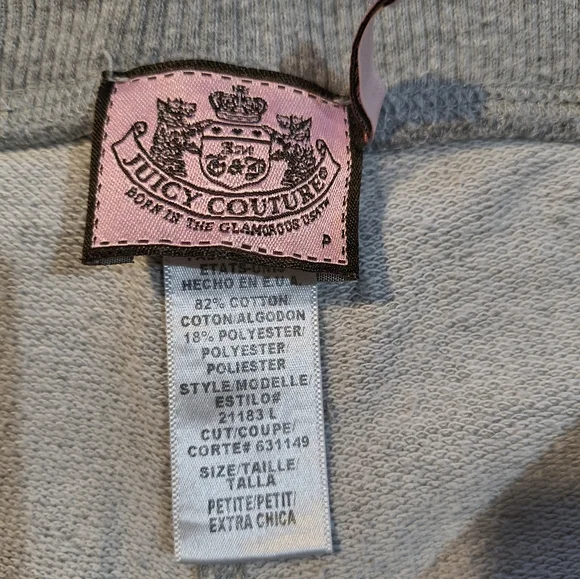 Juicy Couture Women's Junior Heather Gray Sweatpants Small Petite - Picture 5 of 7